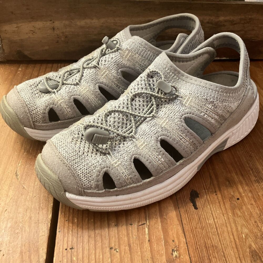 Orthofeet Laguna 807 Sandals Women's Size 8.5 Medium Gray Knit Orthopedic Shoes